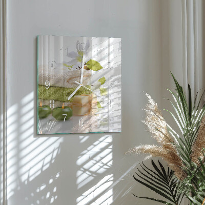 Glass clock square Spa soap