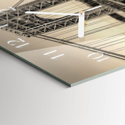 Glass wall clock square Golden gate