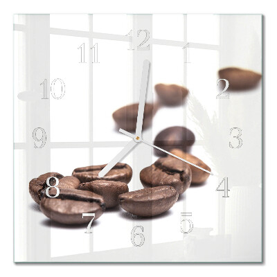 Square wall clock Coffee beans