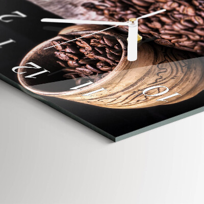 Square kitchen clock Coffee beans