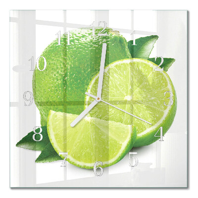 Square kitchen clock Calcium carbonate