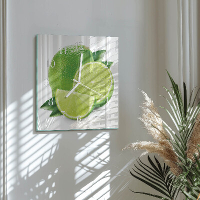 Square kitchen clock Calcium carbonate