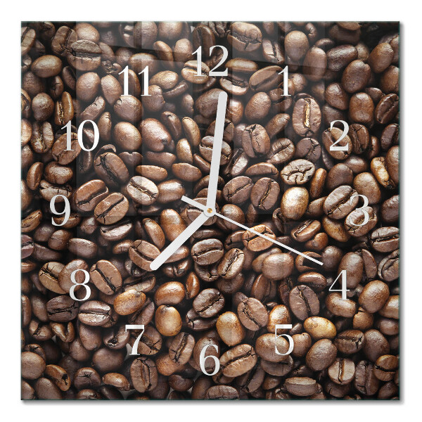 Square wall clock Coffee beans