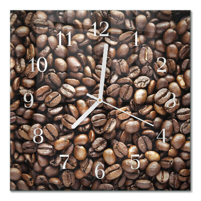 Square wall clock Coffee beans