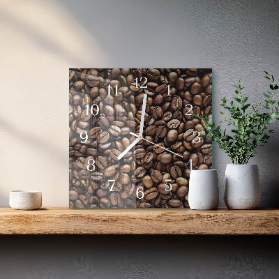 Square wall clock Coffee beans