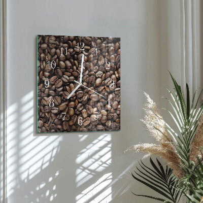 Square wall clock Coffee beans