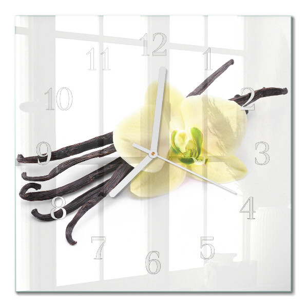 Square kitchen clock Vanilla