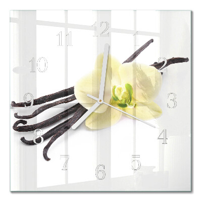 Square kitchen clock Vanilla