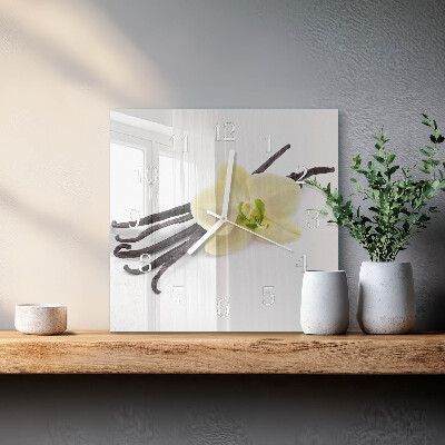 Square kitchen clock Vanilla