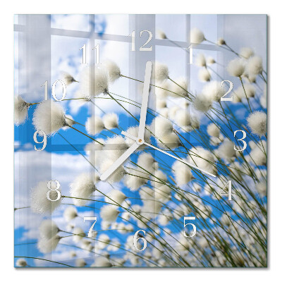 Glass clock square Cotton