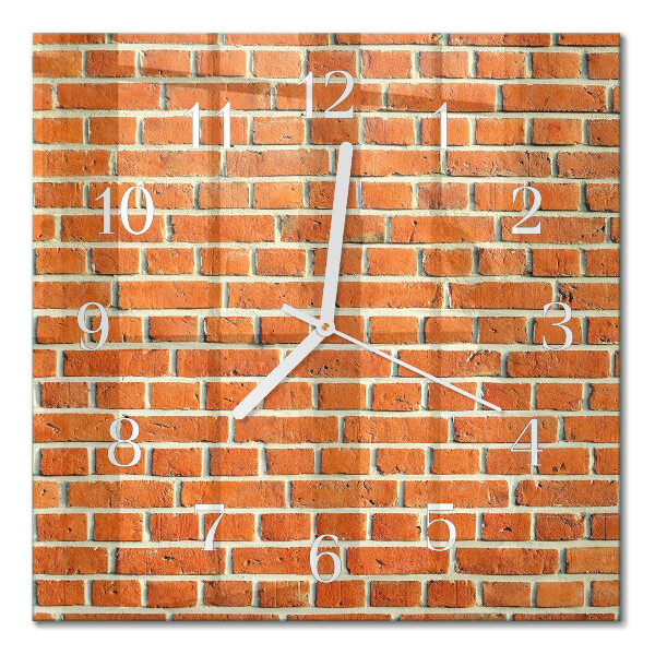 Square wall clock Brick