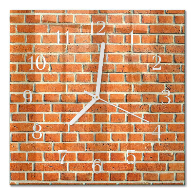 Square wall clock Brick