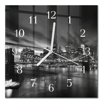Glass clock square City