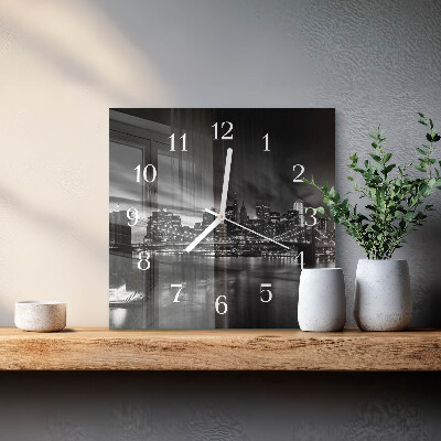 Glass clock square City