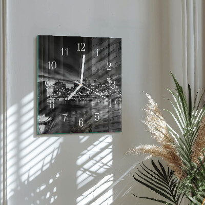 Glass clock square City