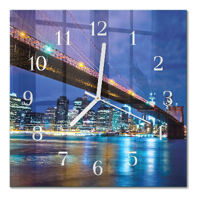 Glass clock square Bridge