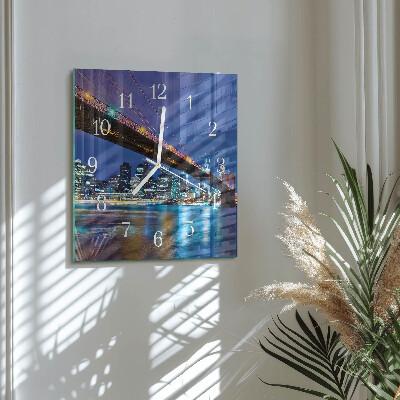 Glass clock square Bridge