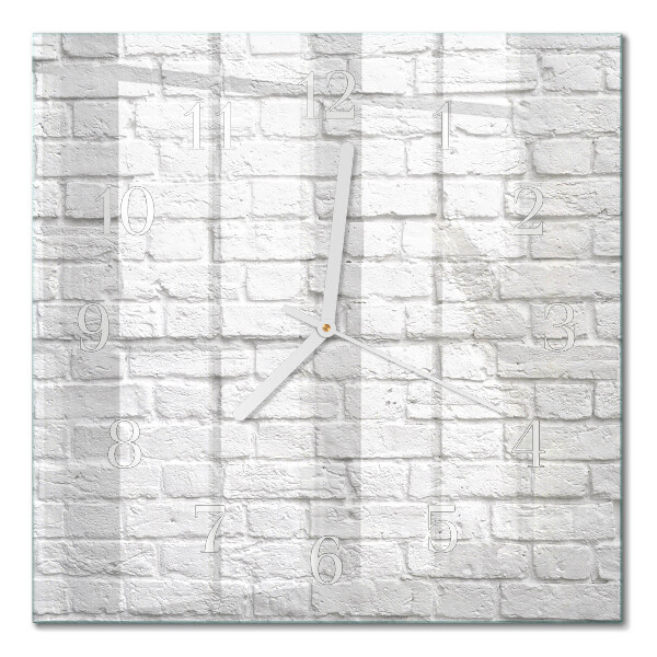 Glass clock square Brick