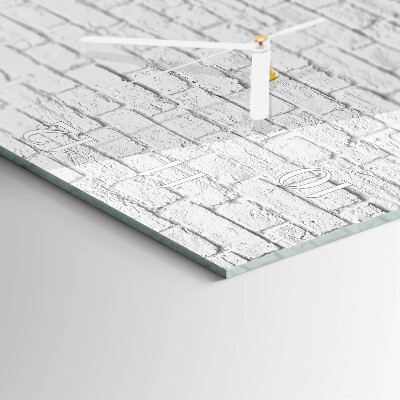 Glass clock square Brick