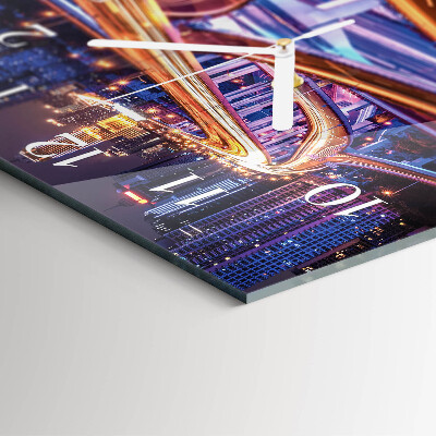 Glass wall clock square Transfer