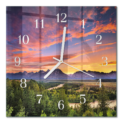 Square wall clock Landscape