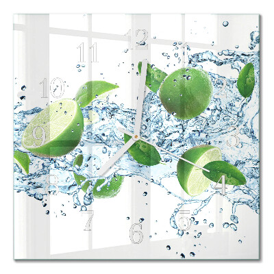 Square wall clock Calcium carbonate