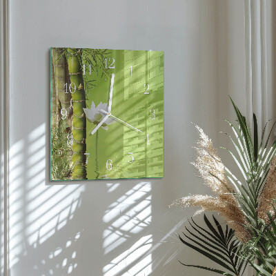 Square kitchen clock Bamboo