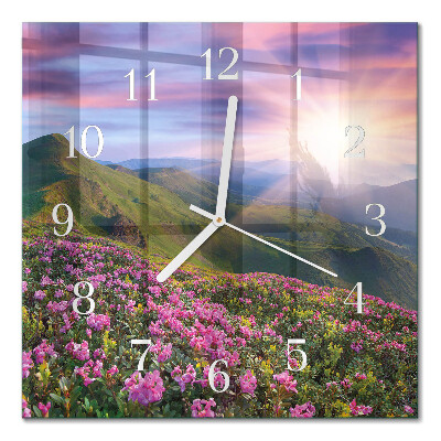 Glass clock square Landscape