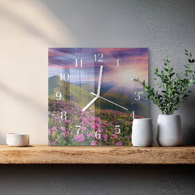 Glass clock square Landscape