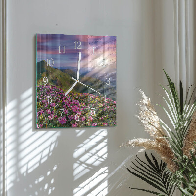 Glass clock square Landscape