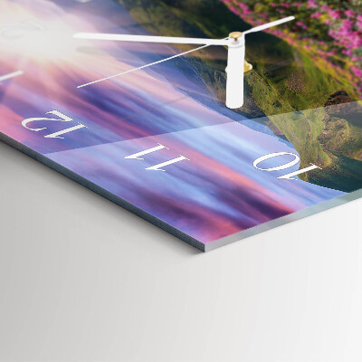 Glass clock square Landscape