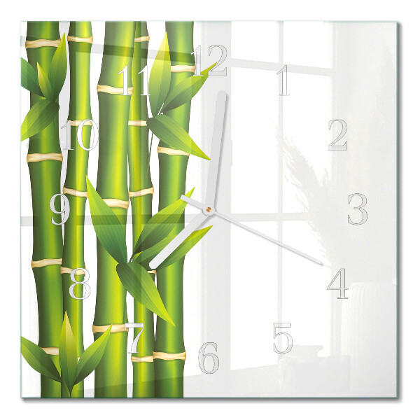 Square kitchen clock Bamboo