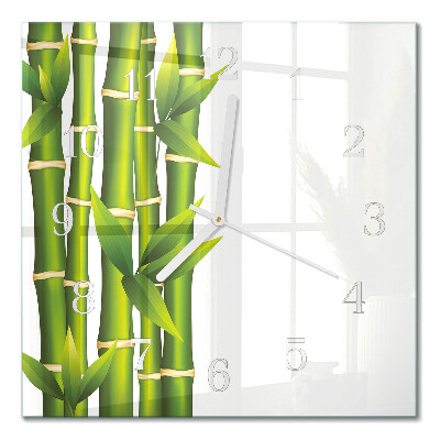 Square kitchen clock Bamboo