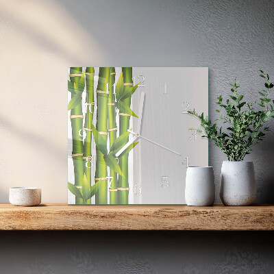 Square kitchen clock Bamboo