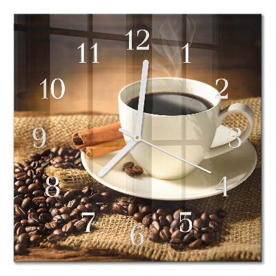Square wall clock Coffee