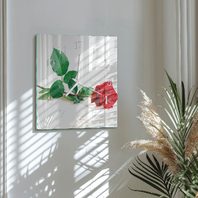 Square kitchen clock Rose