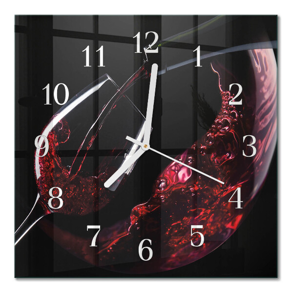 Square wall clock Wine