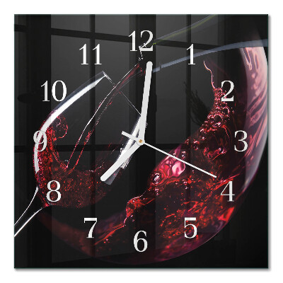 Square wall clock Wine
