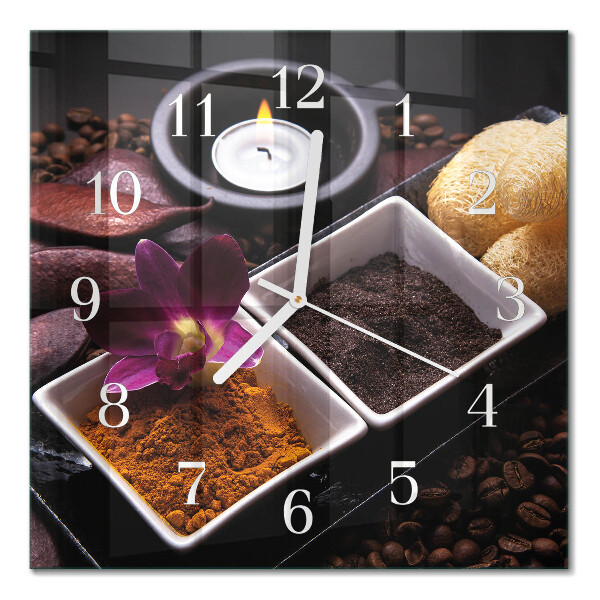 Square wall clock Orchid