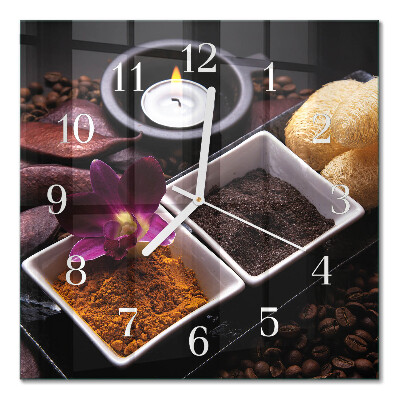 Square wall clock Orchid
