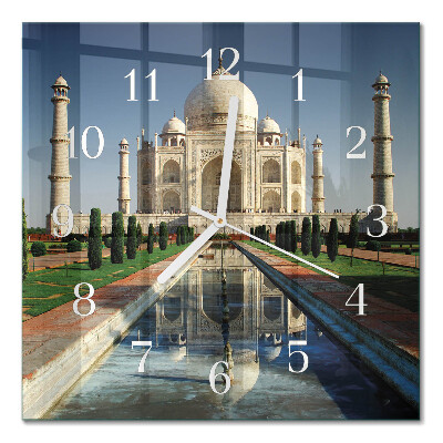 Glass clock square Taj mahal