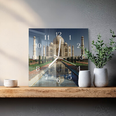 Glass clock square Taj mahal