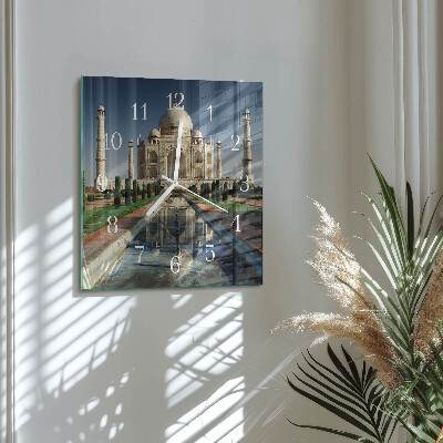 Glass clock square Taj mahal
