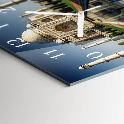 Glass clock square Taj mahal