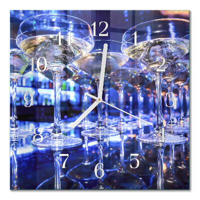 Square kitchen clock Glasses
