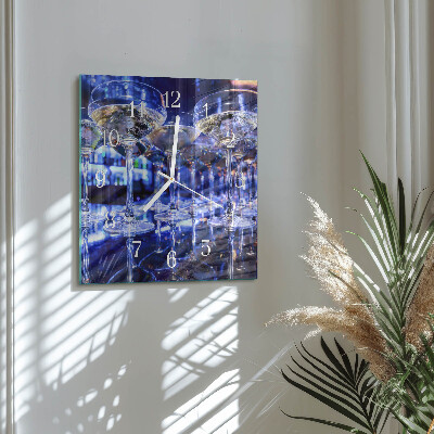 Square kitchen clock Glasses