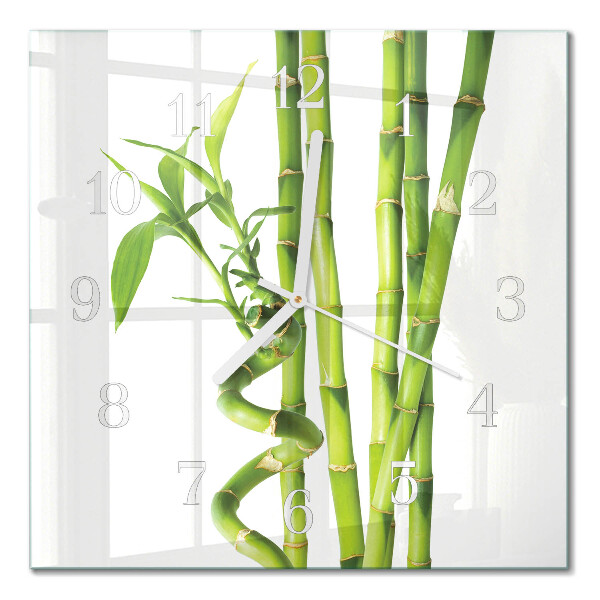 Square kitchen clock Bamboo