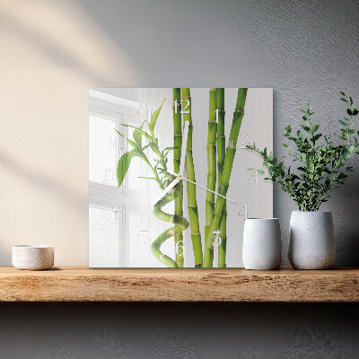 Square kitchen clock Bamboo