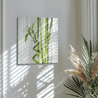 Square kitchen clock Bamboo