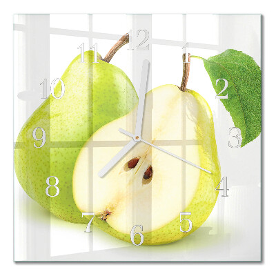 Square kitchen clock Pears